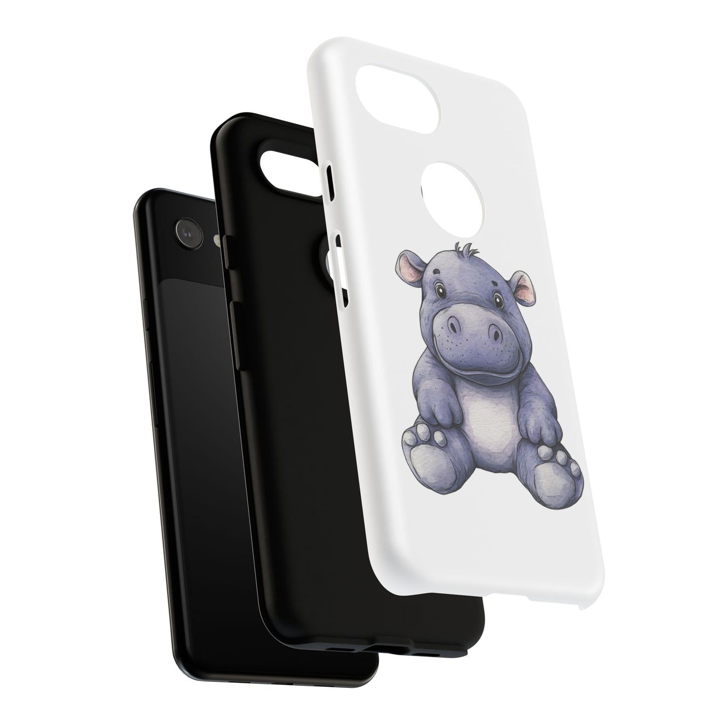 Cute Hippo Phone Case, Unique Tough Cases, Animal Lover Gift, Cute Animal Design, Baby Animal Phone Accessory