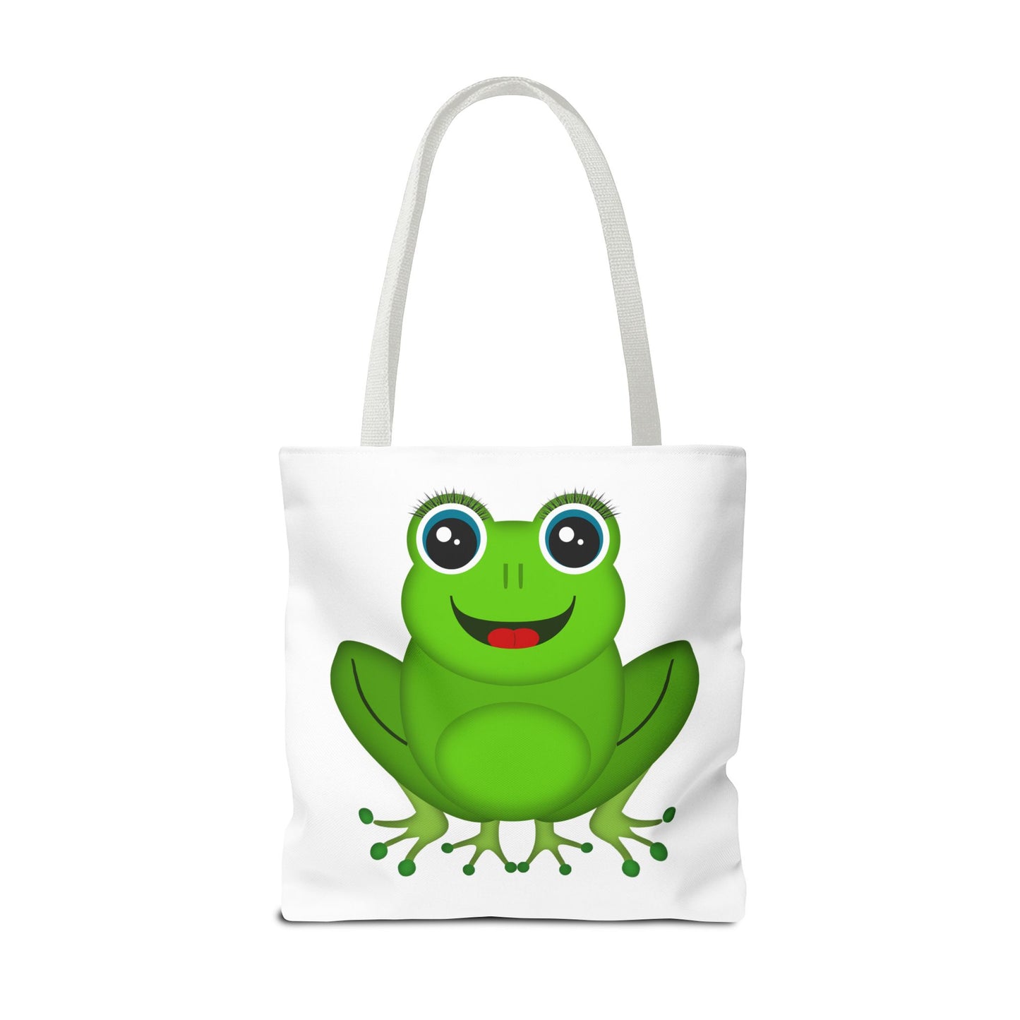 Cute Frog Tote Bag, Eco-Friendly Shopping Bag, Fun Gift for Kids, Frog Lovers, Bag for Nature Outings, Unique Frog Design