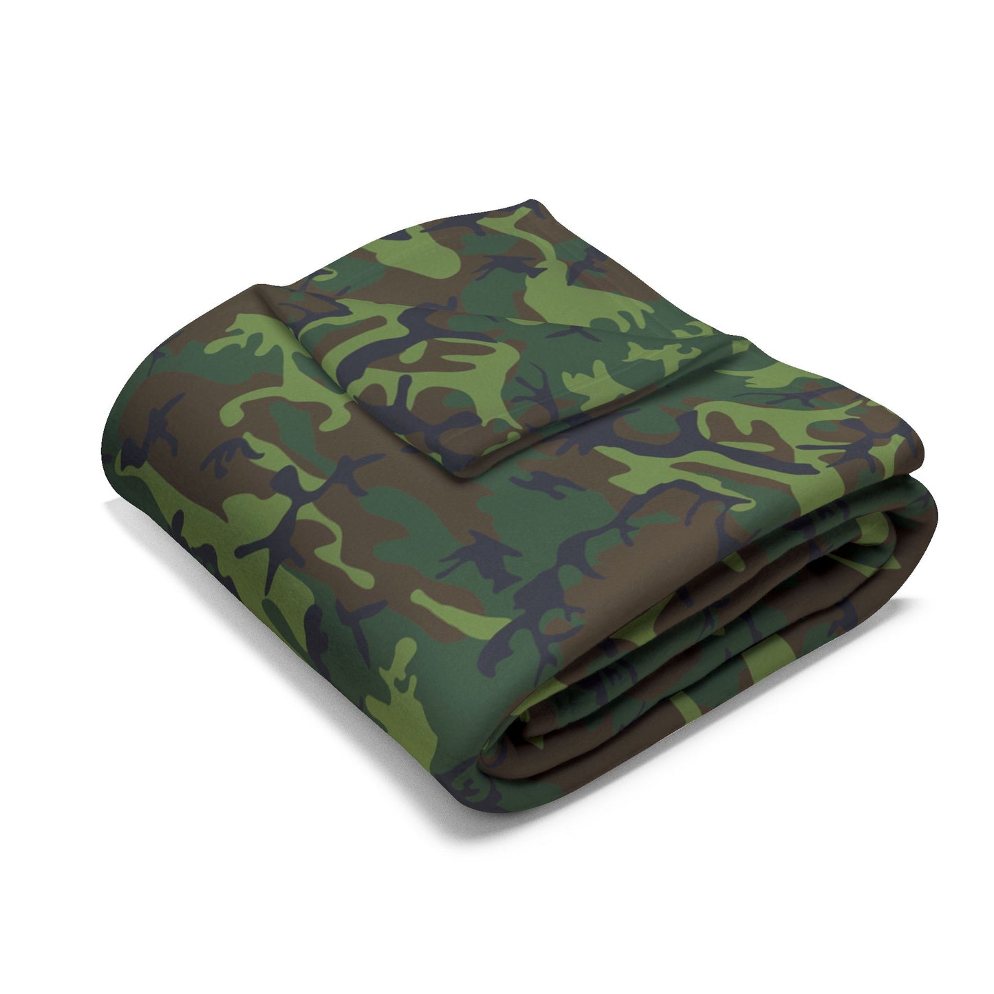 Camouflage Fleece Blanket for Cozy Comfort, Camping, Outdoor Adventures, Gift for Him, Home Decor, Military Style