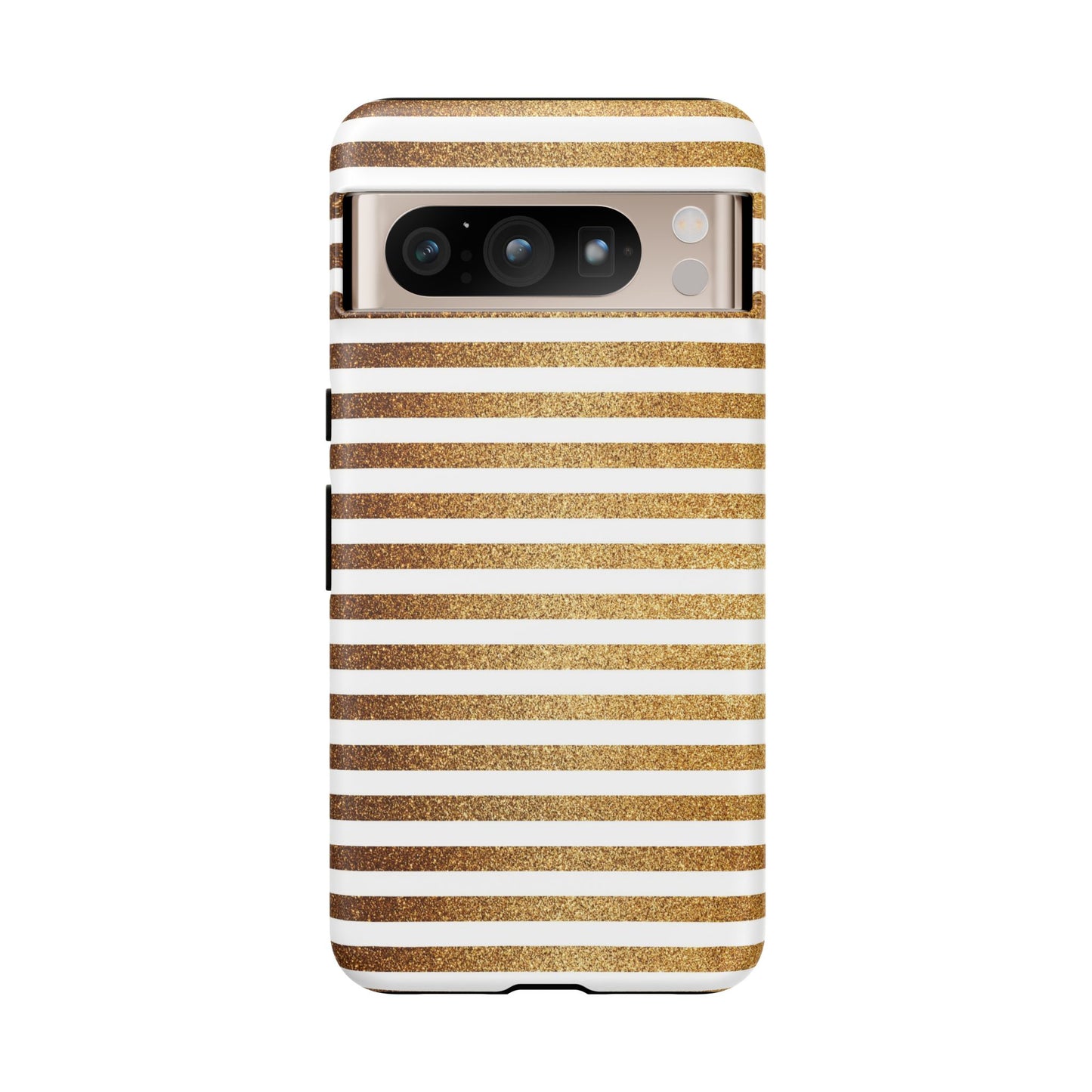 Glamorous Gold Striped Phone Case | Tough Cases, Stylish Phone Cover, Chic Accessories, Gift for Her, Fashionable Tech