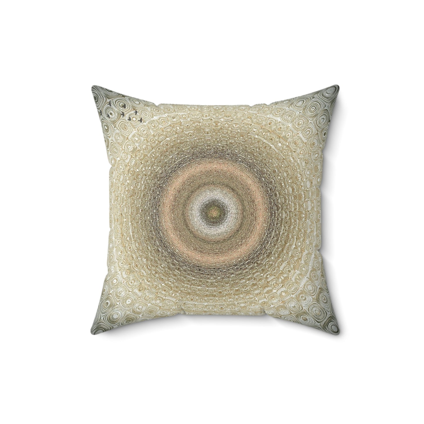 Bohemian Home Decor Pillow, Circular Patterned Cushion, Unique Room Accent, Cozy Throw Pillow, Gift for Home Lovers