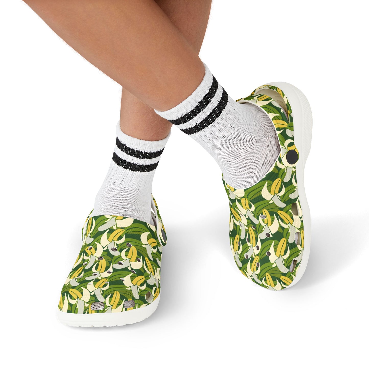 Fun Patterned Kid's Clogs - Perfect for Summer Adventures, Playful Footwear for Kids, Banana Design Slippers, Easy On/Off Kids [...]