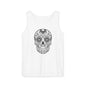 Skull Design Tank Top - Unisex, Cotton Muscle Tee for Festivals