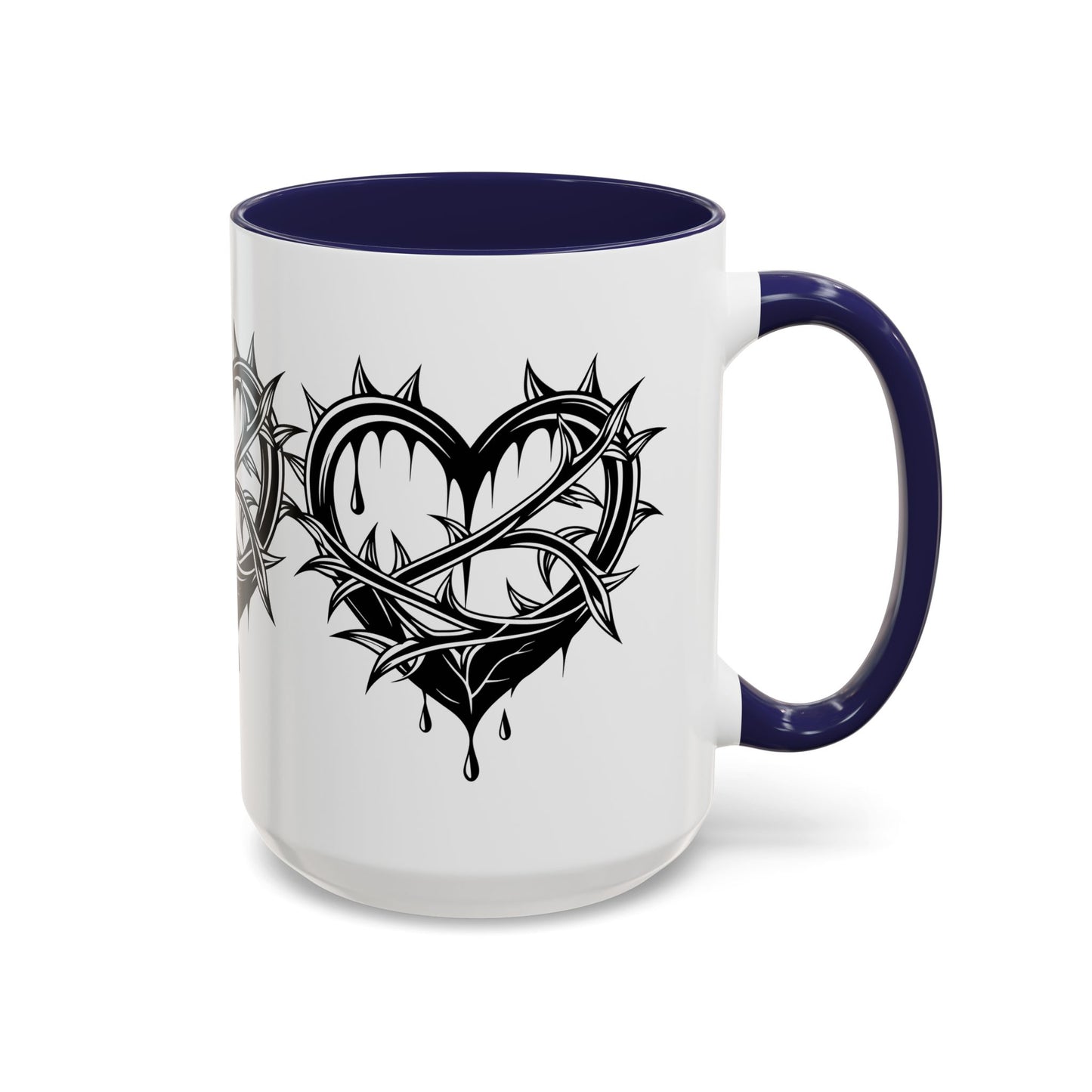 Gothic Heart Mug, Unique Art Coffee Cup for Gifting, Gothic Home Decor, Perfect for Friends, Gothic Style Drinkware