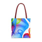 Vibrant Abstract Tote Bag, Colorful Beach Bag, Reusable Grocery Tote, Stylish Everyday Bag, Gift for Art Lovers
