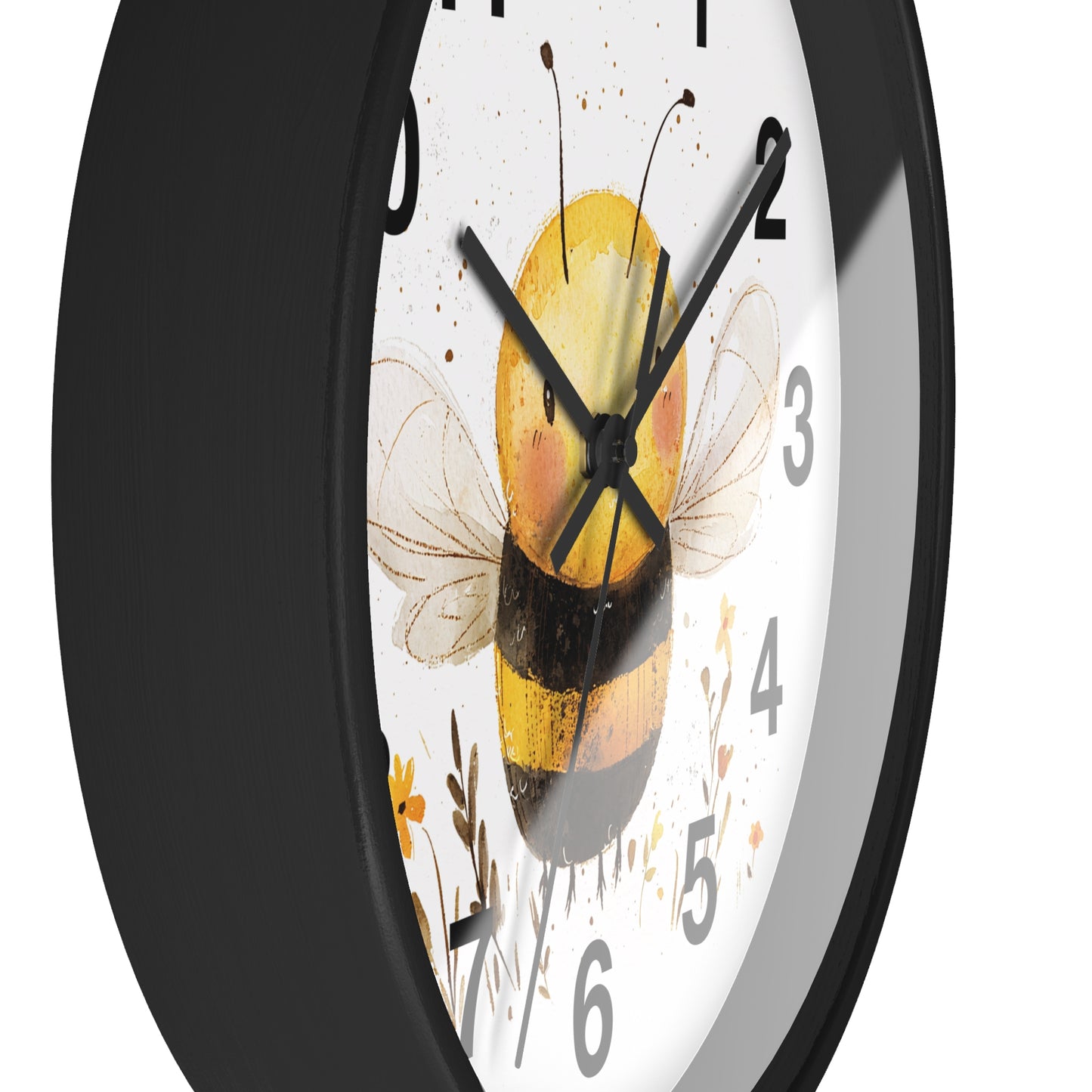 Bee-Themed Wall Clock, Cute Bee Decor for Home, Perfect Gift for Bee Lovers, Nature-Inspired Wall Art, Kids Room Decor