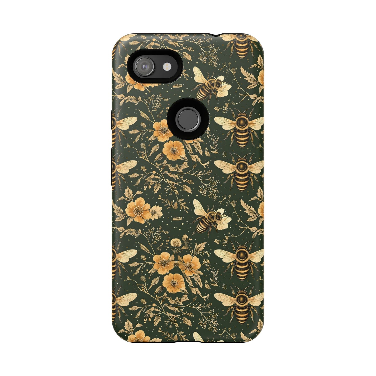 Nature-Inspired Phone Case, Tough Cases for Nature Lovers, Floral Bee Design, Eco-Friendly Gift, Summer Vibes, Trendy Phone Accessory,