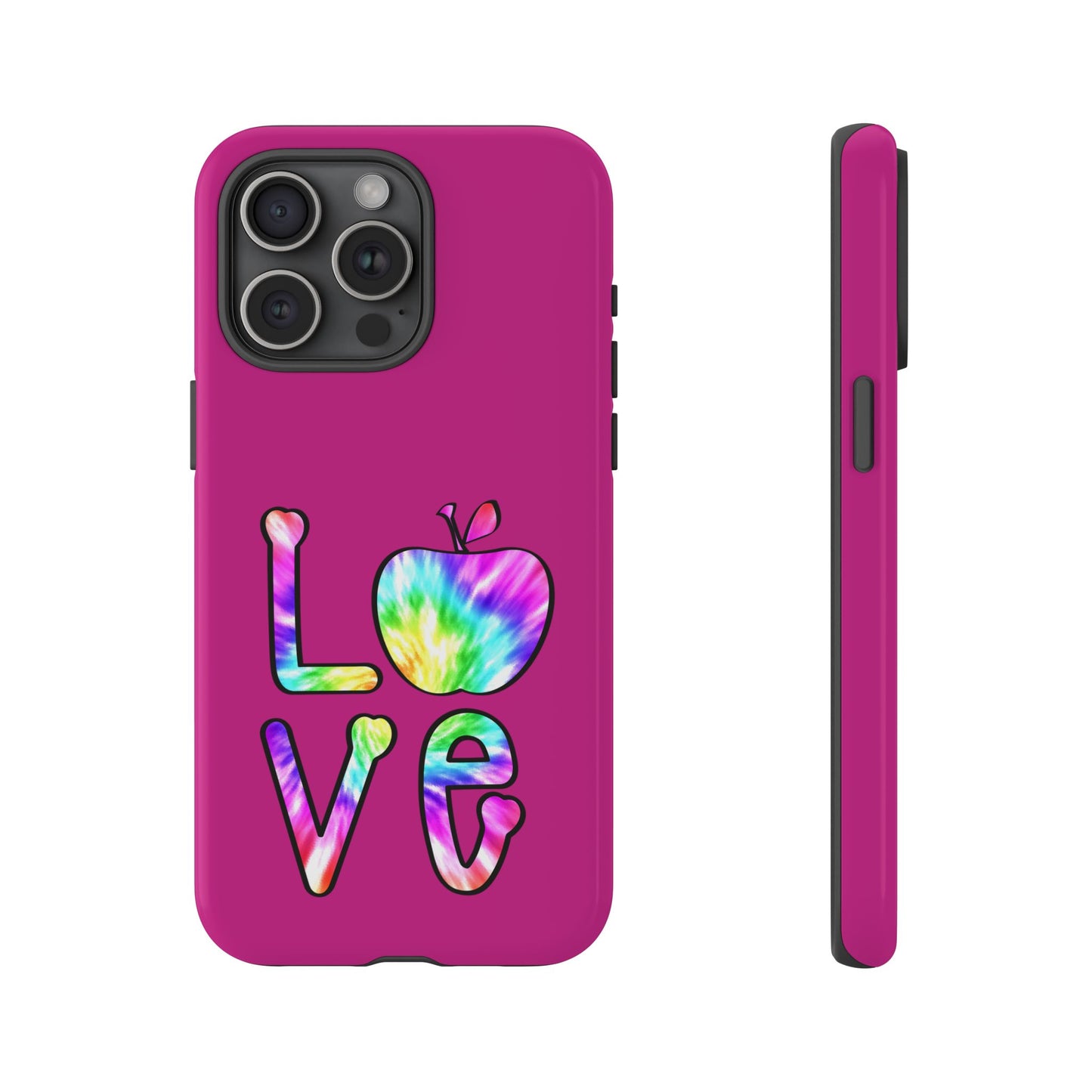 Colorful Love Phone Case, Tough Cases for iPhone, Cute Phone Accessory, Gift for Her, Summer Vibe Phone Cover