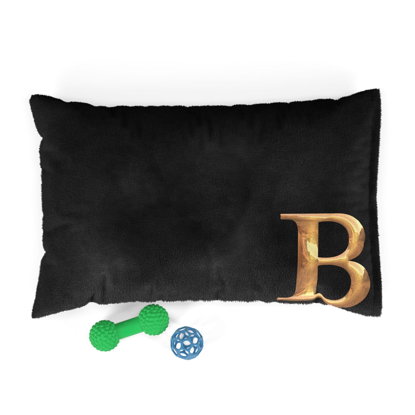 Personalized Pet Bed with Gold Letter Design, Cozy Dog Bed, Custom Cat Bed, Comfy Pet Mattress, Pet Gift for Dog Lovers