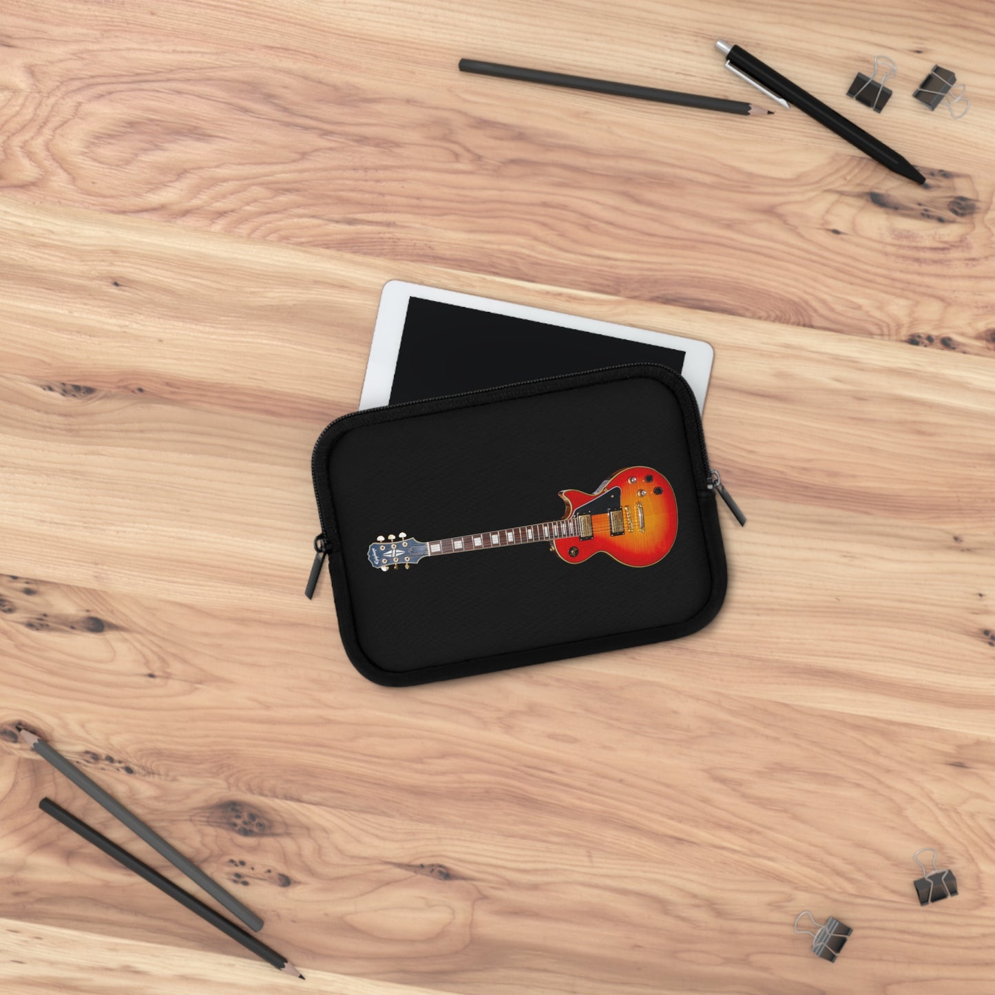 Guitar Lover's Laptop Sleeve - Musician Gift, Rock n Roll Accessory, Personalized Laptop Case, Unique Tech Bag, Music Themed Gift