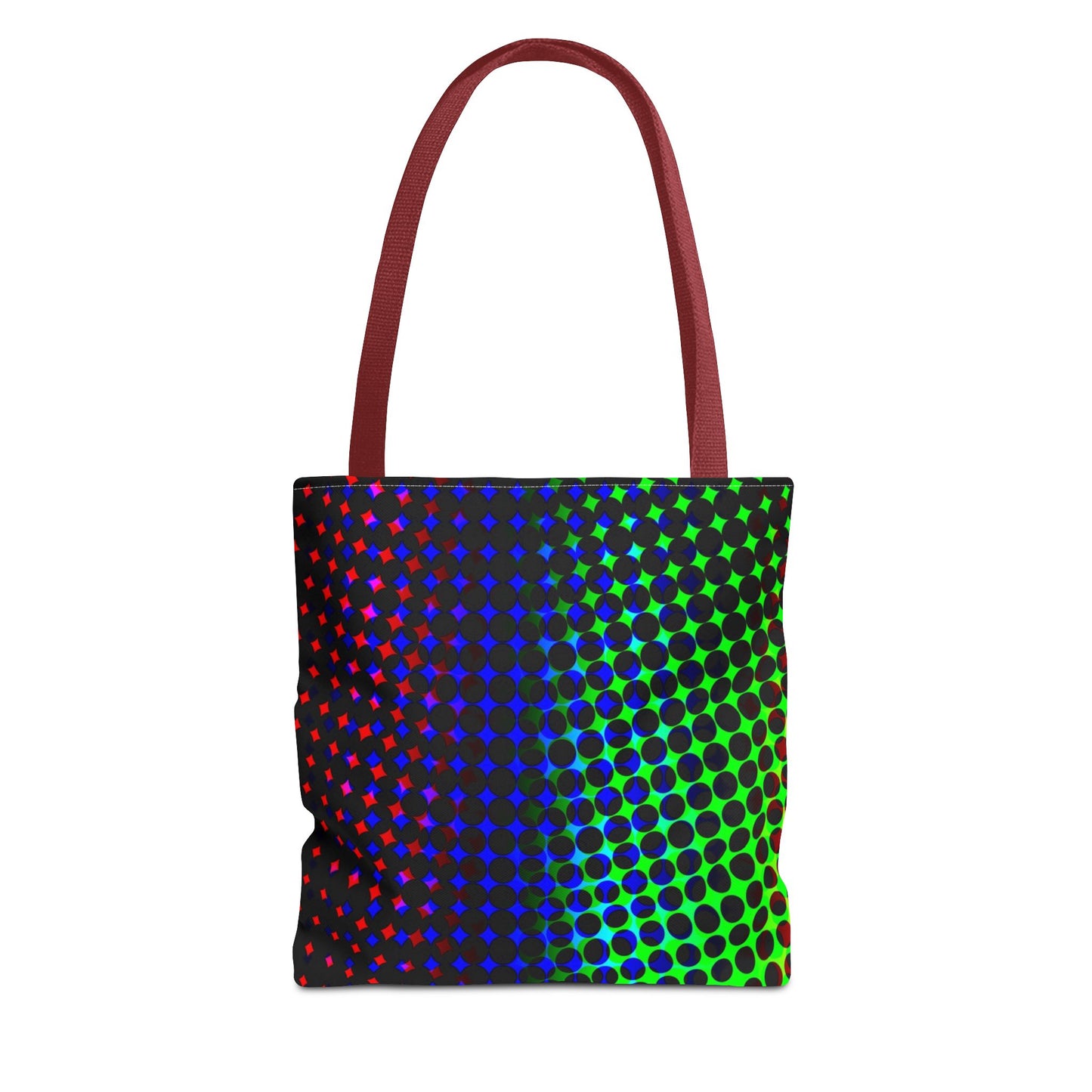 Vibrant Dot Print Tote Bag - Colorful Reusable Shopping Bag, Beach Tote