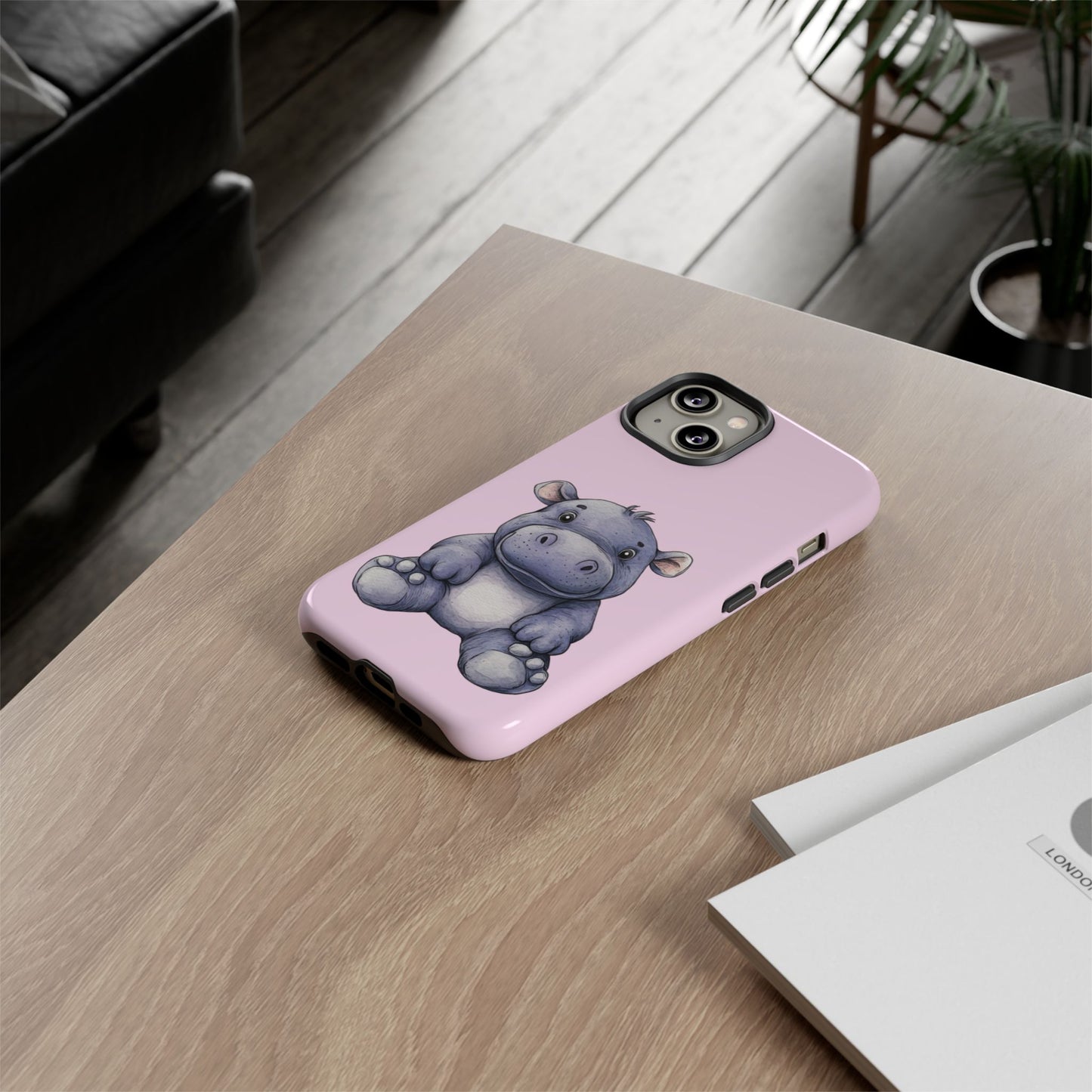 Cute Hippo Phone Case - Tough Cases, Animal Phone Cover, Kawaii Accessories, Gifts for Kids, Unique Tech Gear