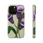 Floral Phone Case - Tough Cases, Purple Flower Design, Cell Phone Accessories, Gift for Her, Nature Lover Essentials