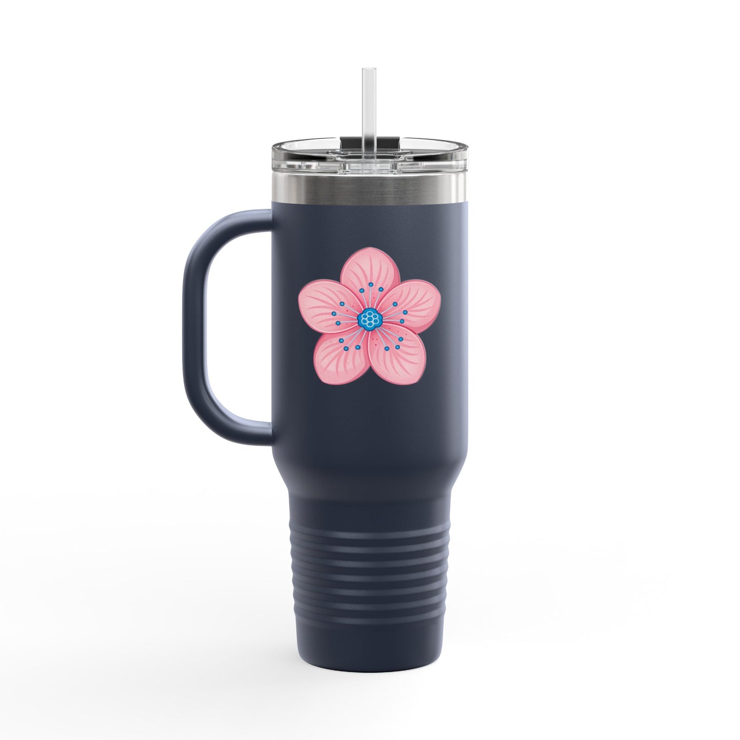 Charming Floral Insulated Travel Mug | 40oz Coffee Cup, Personalized Gift, Summer Hydration, Eco-Friendly Drinkware, Perfect for Road Trips