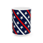 Patriotic Ceramic Mug - Perfect for Independence Day, Veteran's Day, Coffee Lovers, Gift for Him/Her, Kitchen Decor