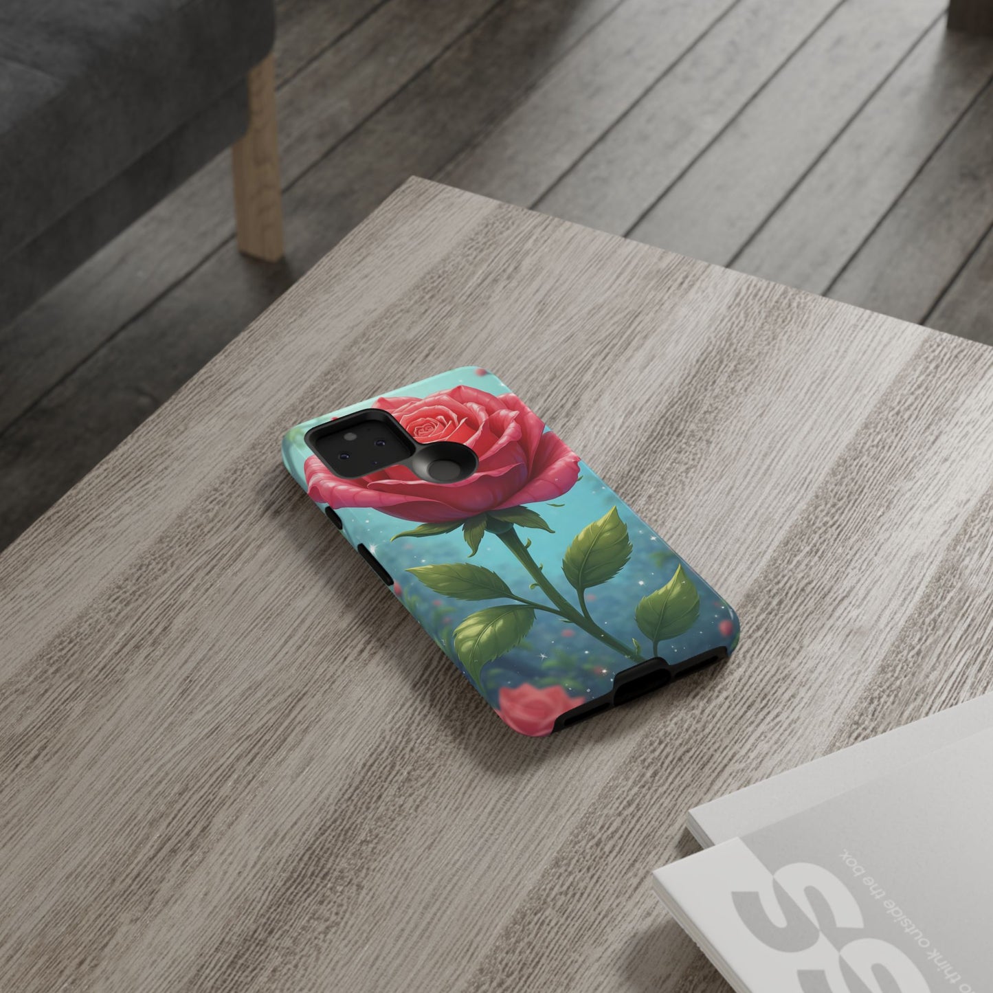 Floral Phone Case, Tough Cases with Elegant Rose Design, Stylish iPhone Cover, Rose Flower Gift for Nature Lovers, Unique Mobile Accessories
