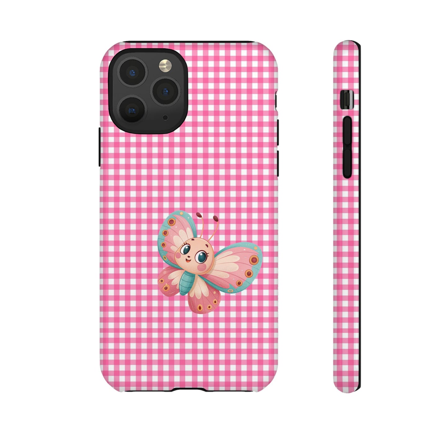 Cute Butterfly Phone Case, Tough Cases, Floral Phone Accessory, Gift for Her, Spring Fashion, Kids' Birthday Present, Pastel Aesthetic
