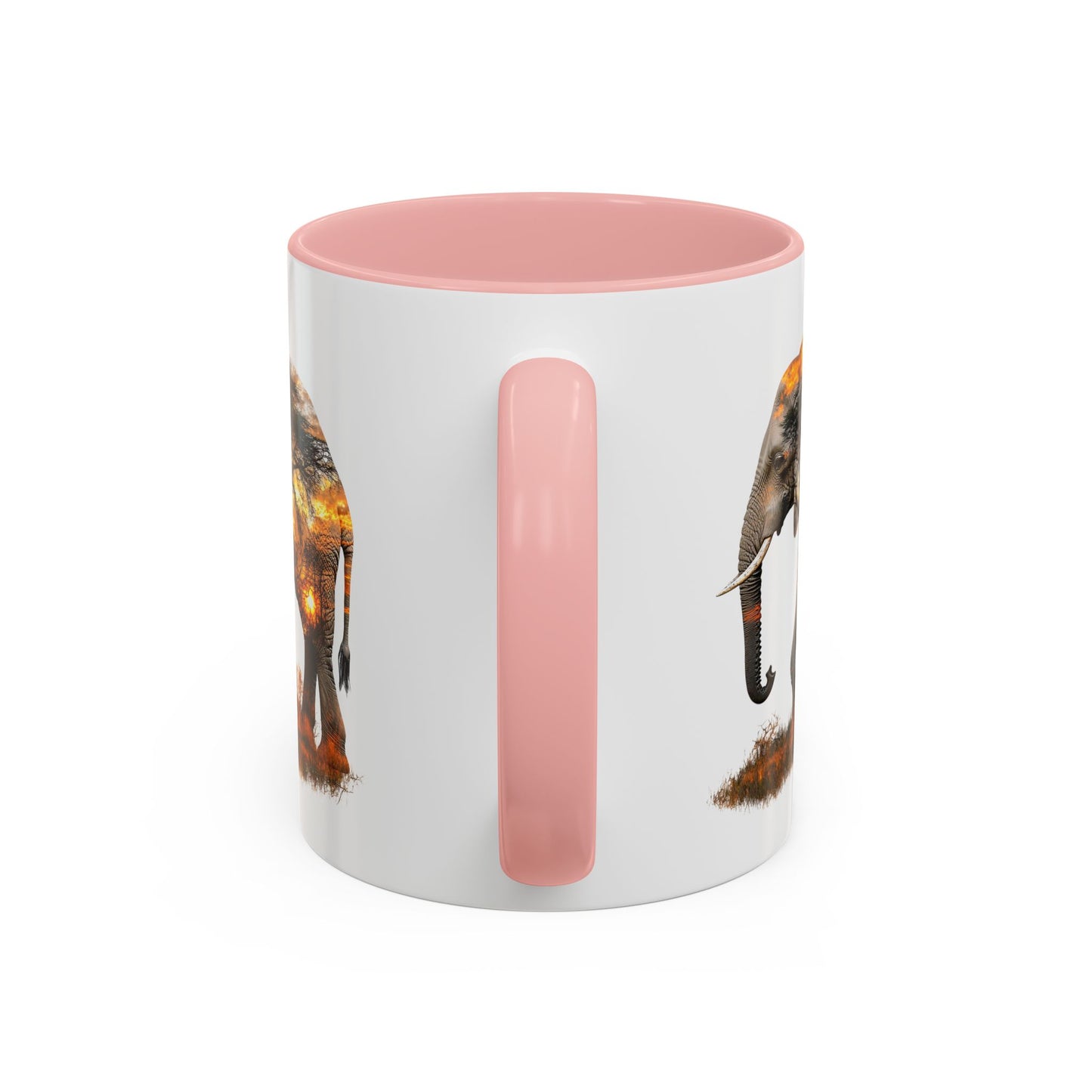 Elegant Elephant Accent Coffee Mug - Nature Lover Gift, Animal Lover Mug, Unique Home Decor, Wildlife Conservation, Travel Mug