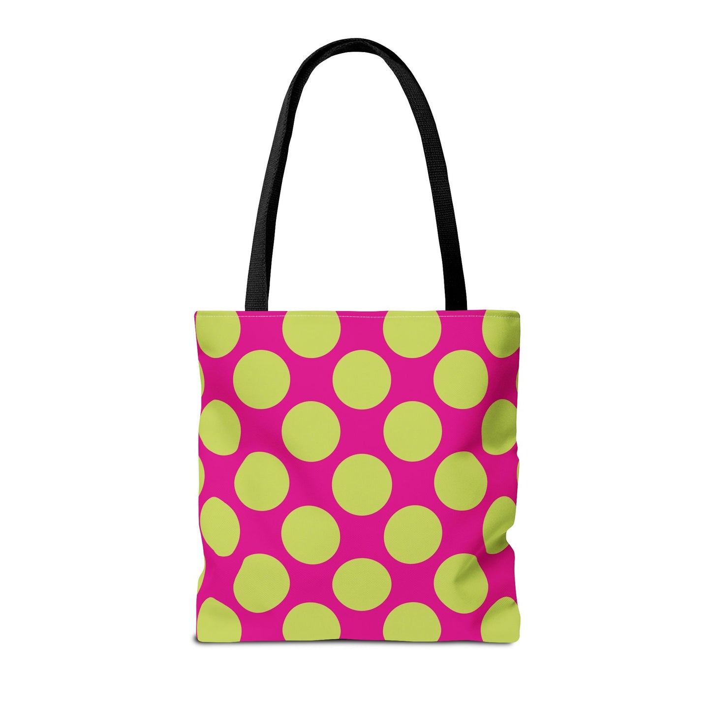 Vibrant Polka Dot Tote Bag, Colorful Shopping Bag, Eco-Friendly Tote