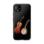 Musical Instrument Phone Case - Violin & Banjo Design, Music Lover Gift, Unique Phone Cover, Holiday Gift, Durable Tough Cases