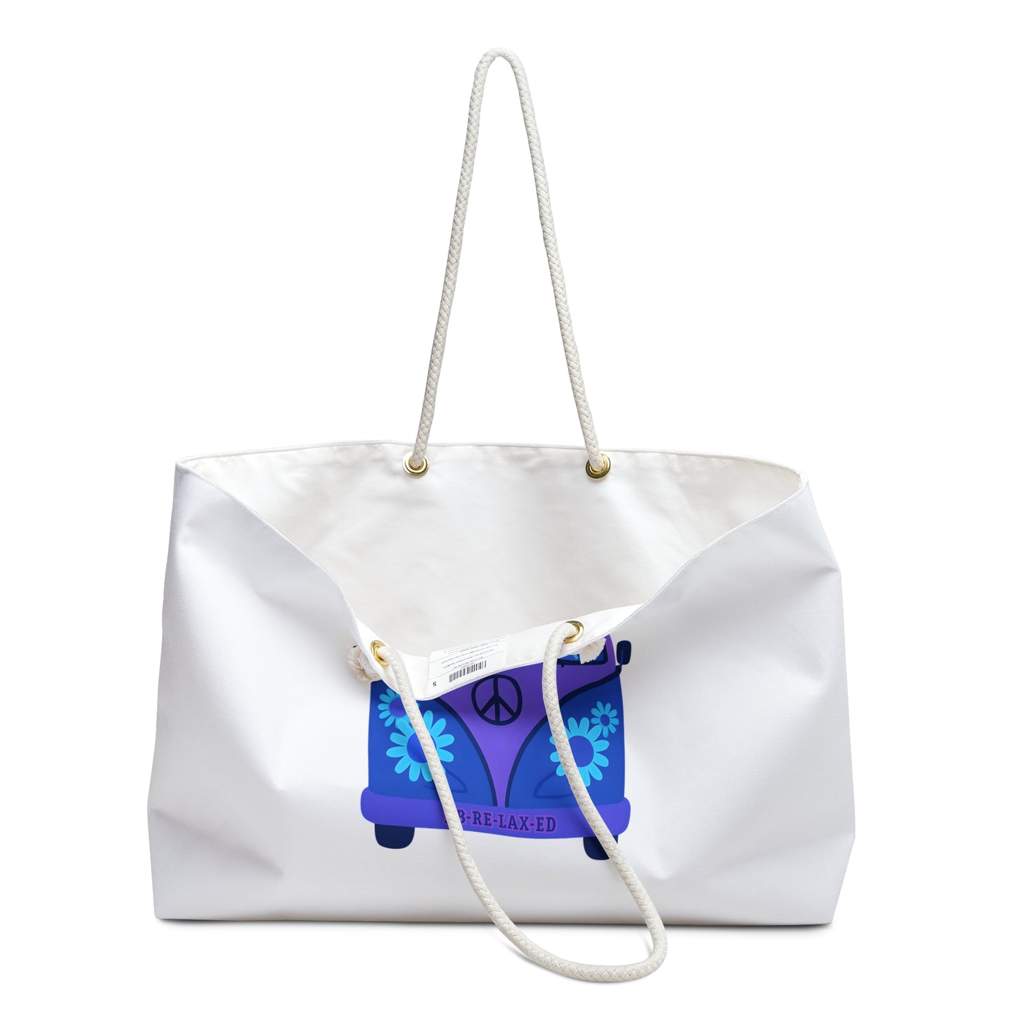 Peace Is the Word Weekender Bag, Retro Tote, Vacation Carryall, Stylish Travel Bag, Beach Resort Essential, Gift for Wanderlust