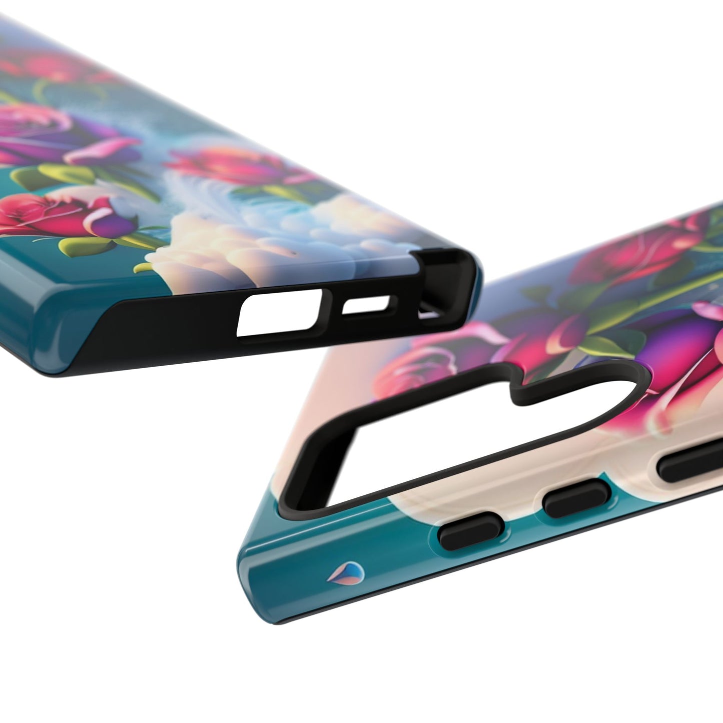 Floral Dream Tough Phone Case — Rose Bouquet Clouds Design