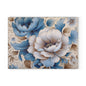 Floral Glass Cutting Board with Elegant Blue Flowers, Kitchen Decor, Wedding Gift, Housewarming Gift, Cooking Accessory