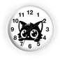 Cute Cat Wall Clock, Adorable Timepiece for Cat Lovers, Black Cat Decor for Home, Kawaii Wall Art, Gift for Cat Enthusiasts