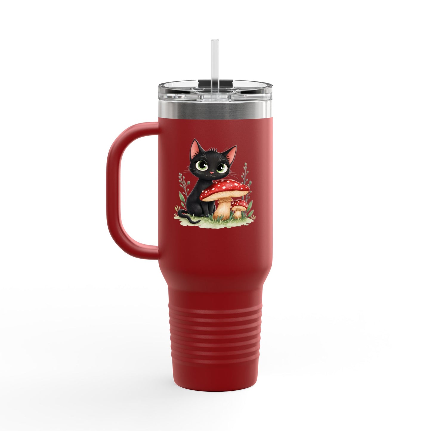 Cute Cat & Bunny Insulated Travel Mug - 40oz Drink Holder for Coffee, Tea, Gifts, Animal Lover, Travel