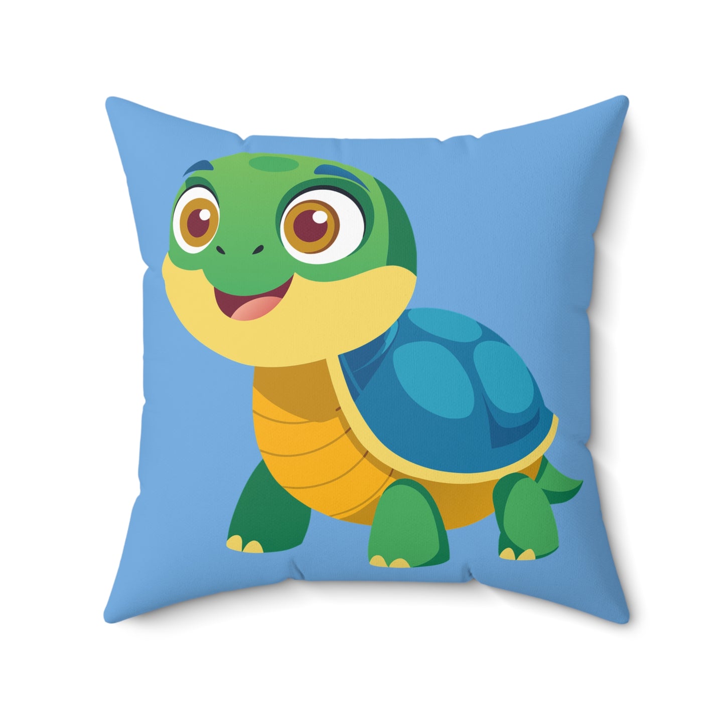 Turtle Plush Pillow, Kids Room Decor, Fun Turtle Cushion, Playful Animal Pillow,