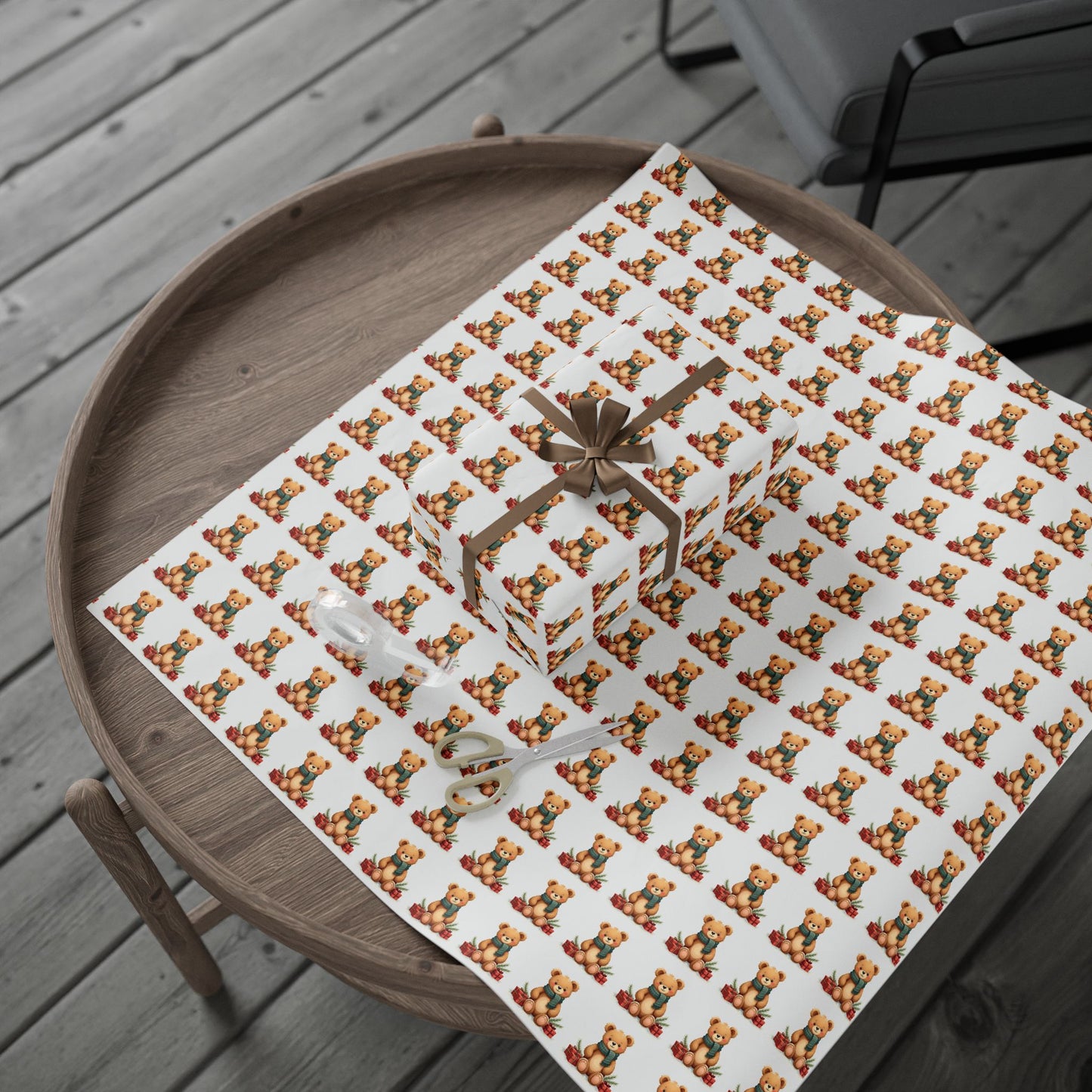 Teddy Bear Bouquet Wrapping Paper – Cute Kids Gift Wrap Roll