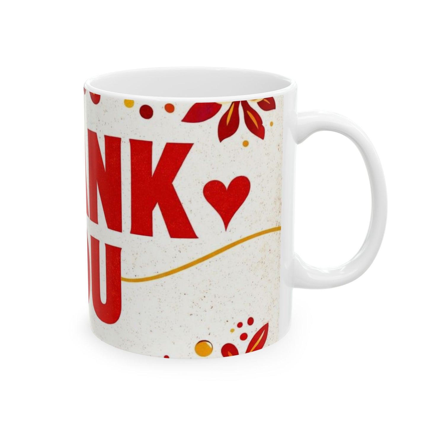 Thank You Ceramic Mug – Appreciation Gift Coffee Cup (11oz, 15oz)