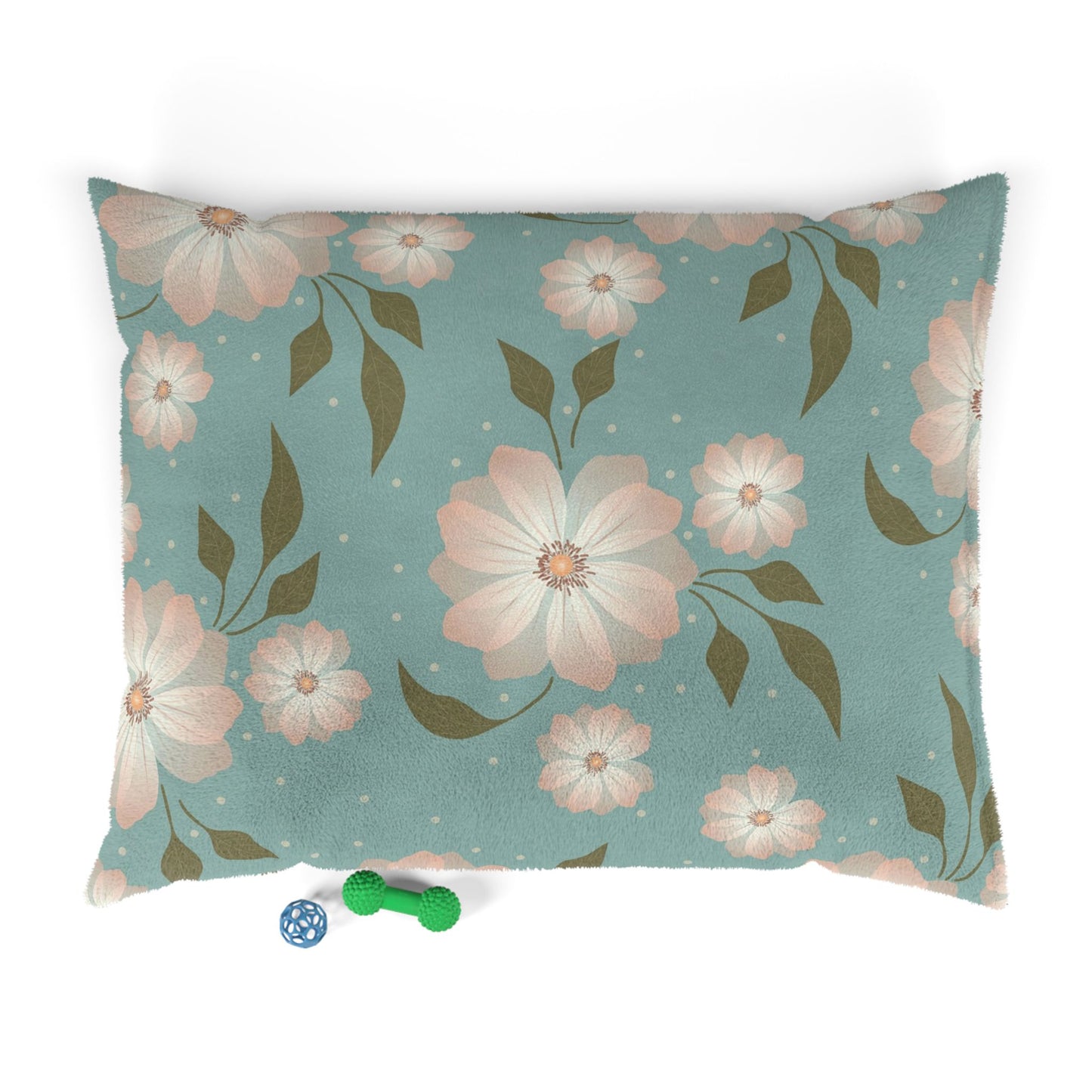 Floral Cozy Pet Bed - Soft Dog Bed, Cat Bed, Pet Sleeping Pad, Cute Pet Decor, Flower Pattern Bed for Dogs and Cats