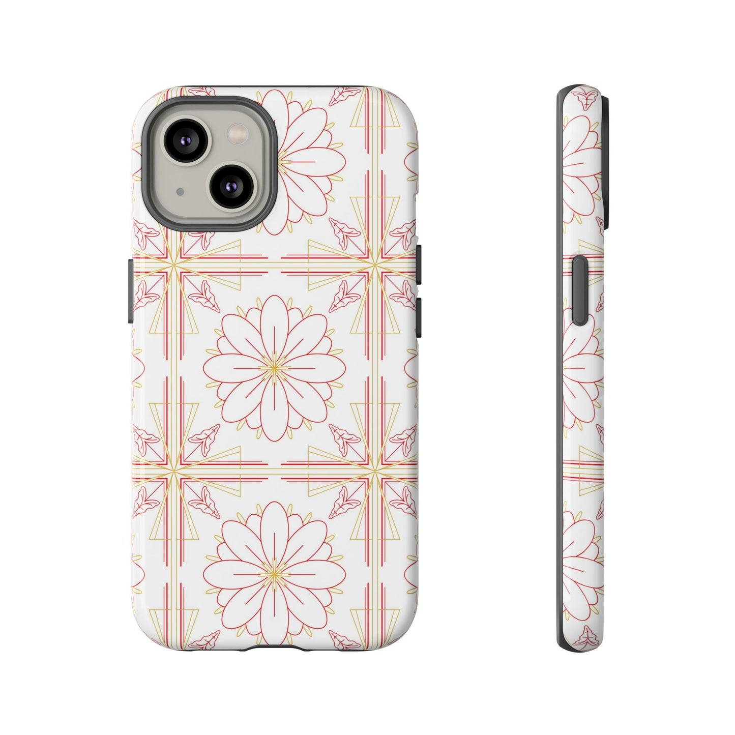 Floral Pattern Phone Case - Stylish Tough Case, Flower Design, Cute Mobile Cover, Phone Accessory, Gift for Her, Spring Style