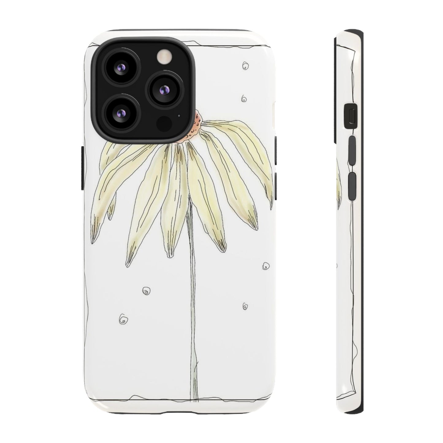 Flower Phone Case with Delicate Design, Tough Phone Cover, Nature Lover Gift, Floral Tech Accessory, Stylish Phone Protection