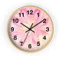 Floral Design Wall Clock - Pink Flower Home Decor, Elegant Timepiece, Gift for Her, Mother's Day, Relaxation Space, Unique Wall Art