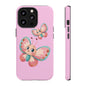 Cute Butterfly Phone Case, Tough Phone Cover, Girly Phone Accessory, Unique Gift for Her, Kids Phone Case, Floral Design Case