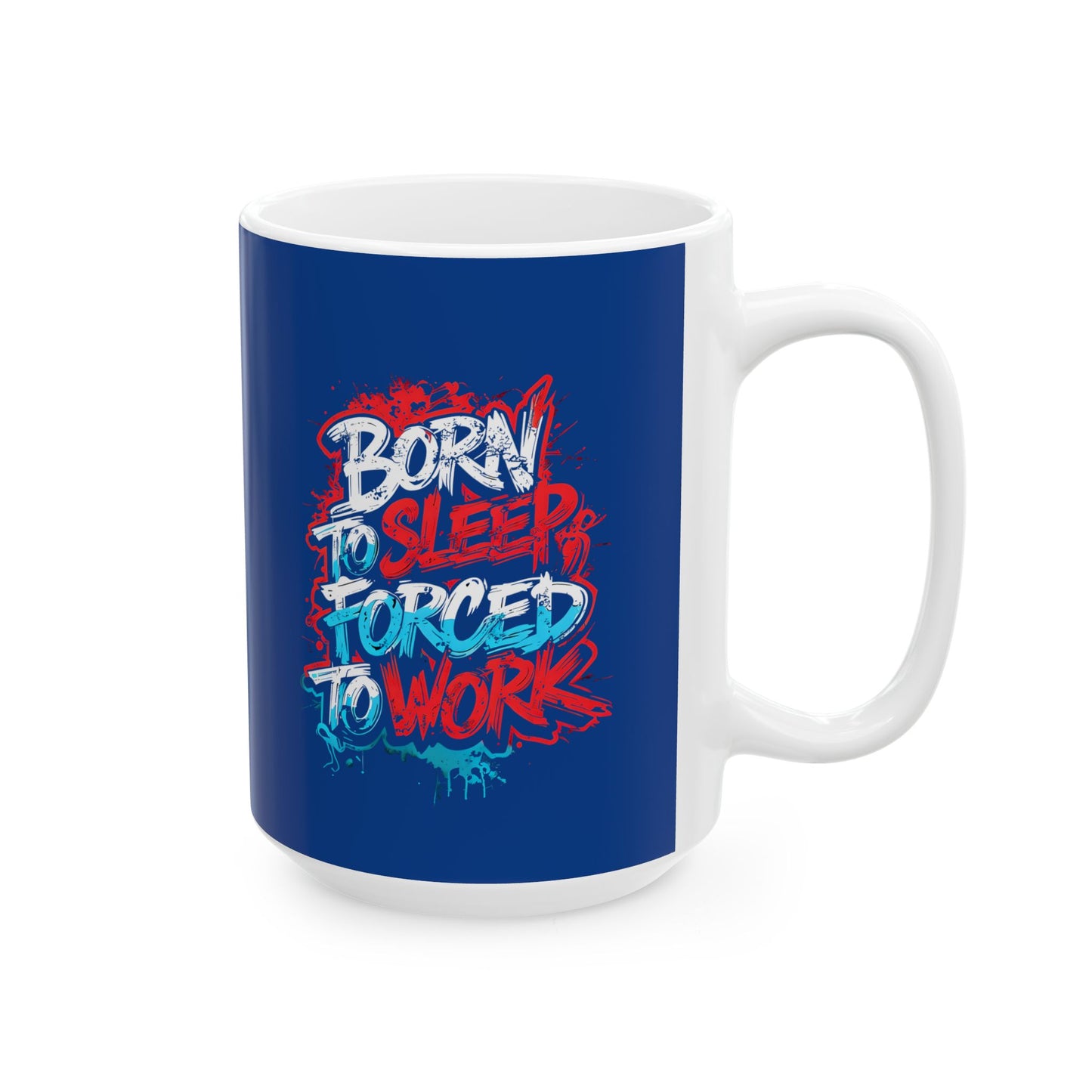 Ceramic Mug — Patriotic Retro Neon "God Bless America" Coffee Cup