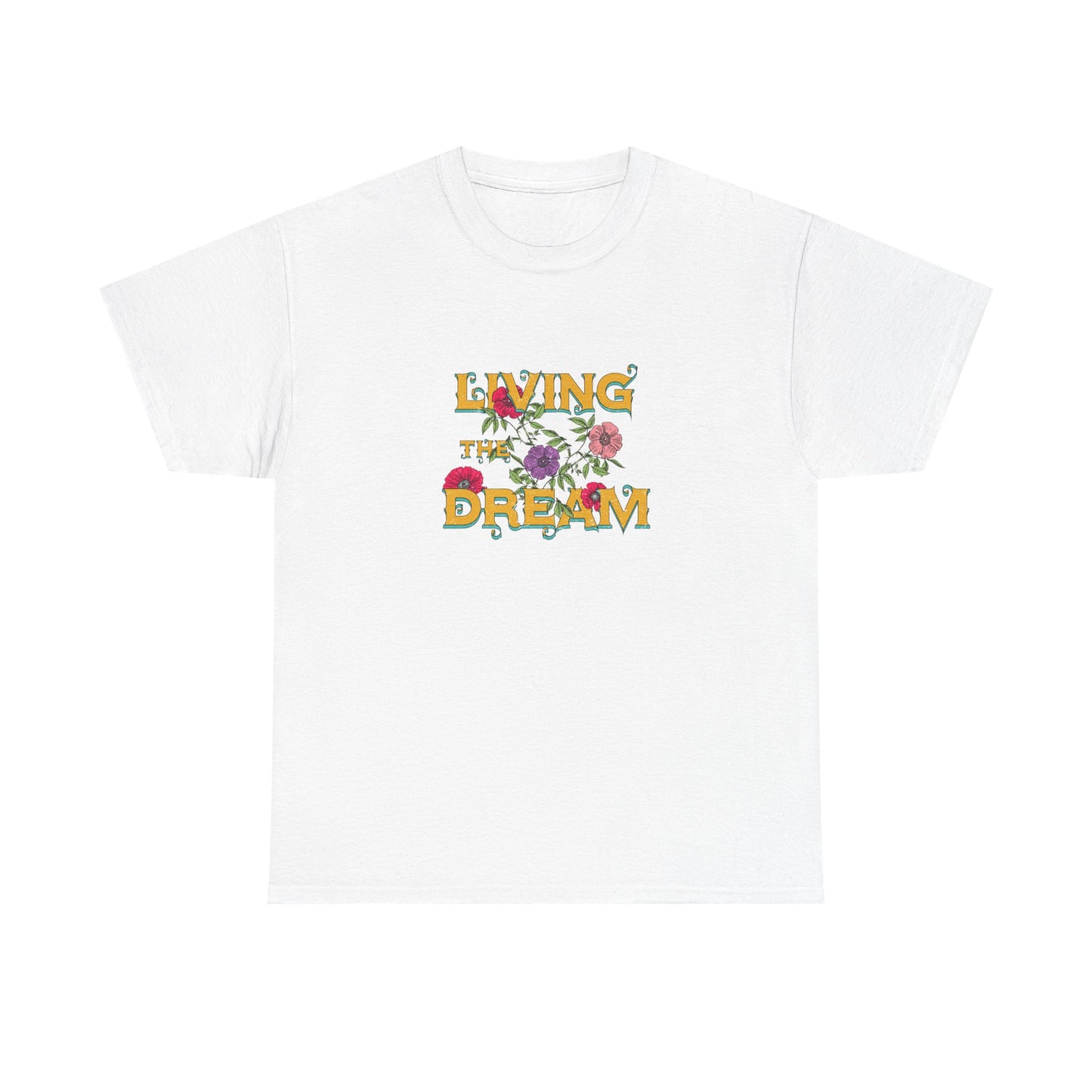 Living the Dream Floral Tee, Unisex Cotton T-Shirt, Inspirational Gift, Casual Everyday Wear, Flower Graphic Shirt, Summer Wardrobe [...]