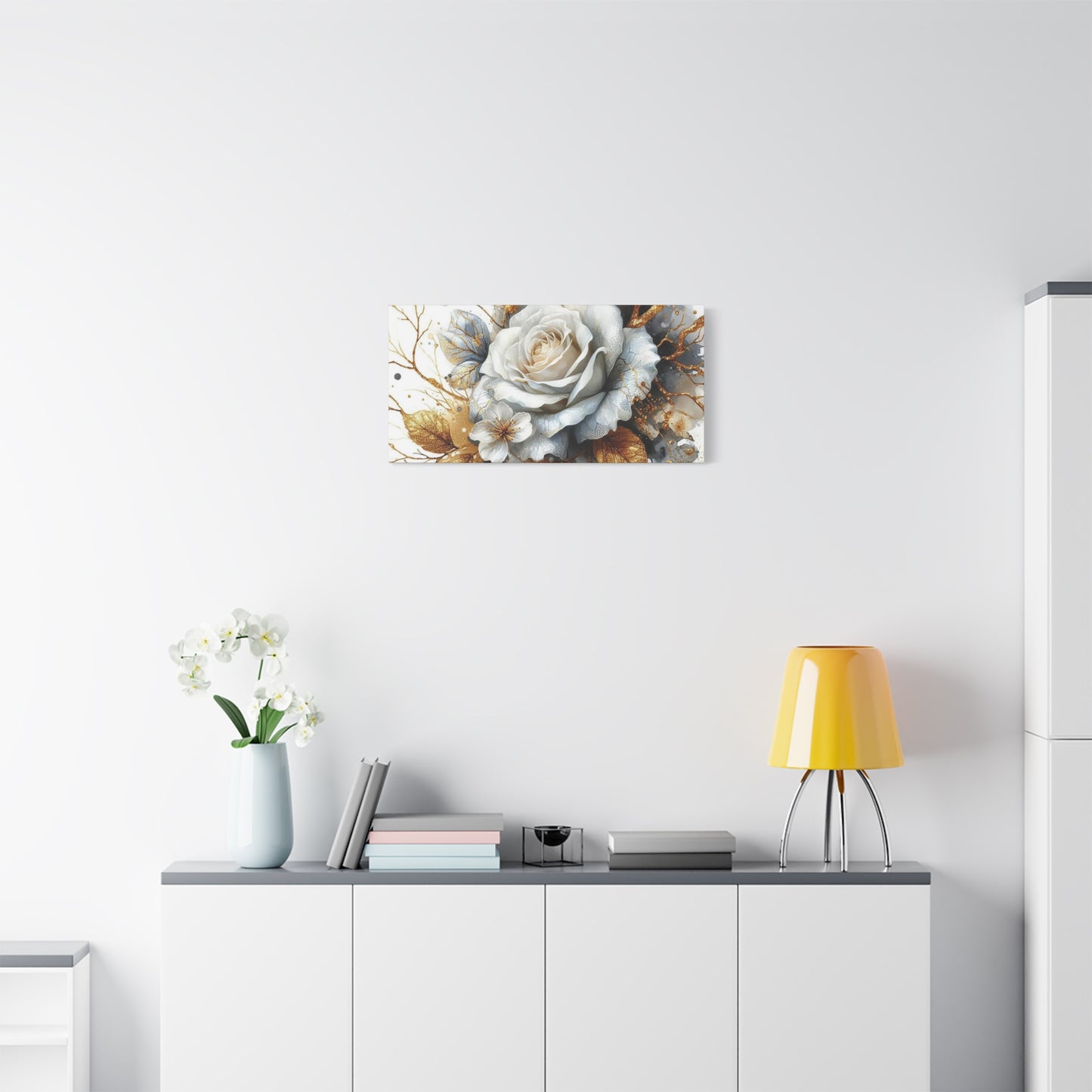 Matte Canvas, Stretched, 1.25" - Gold and Black