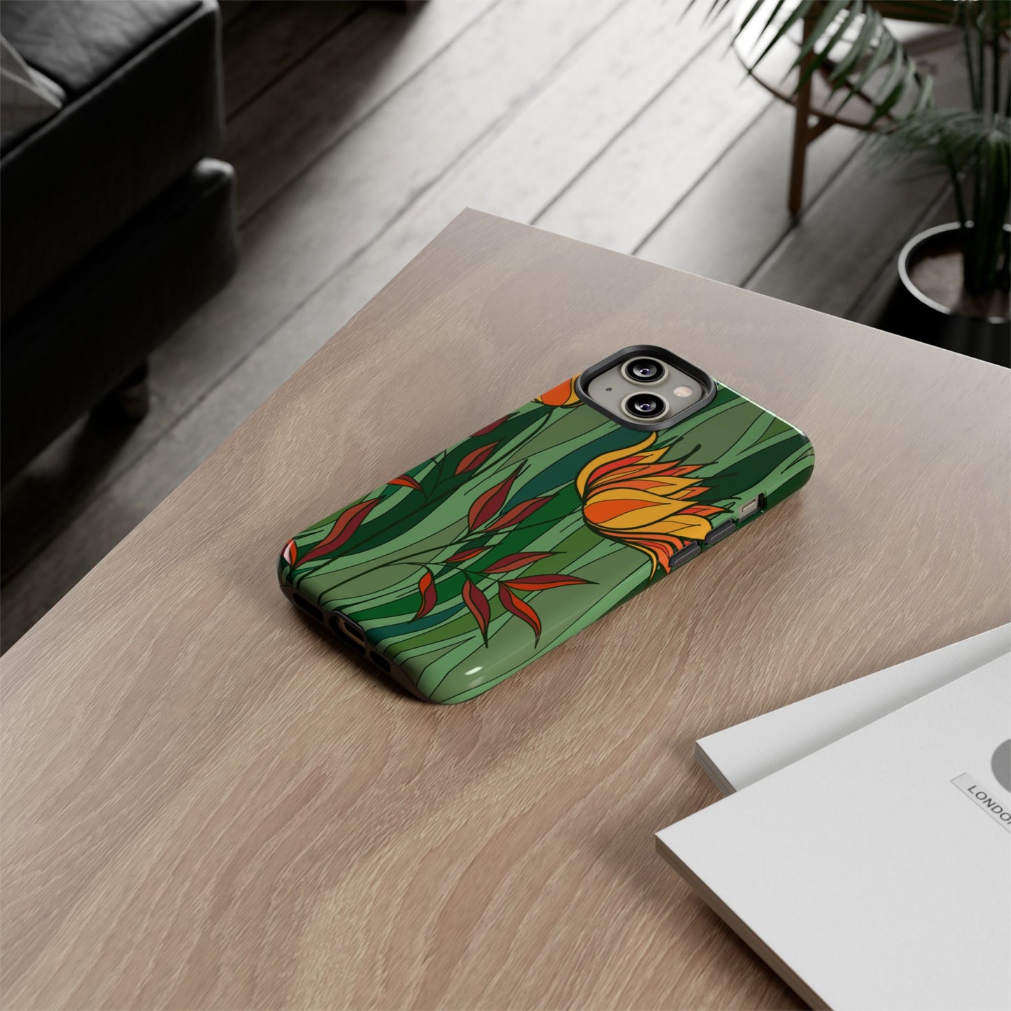 Vibrant Floral Phone Case, Nature-Inspired Tough Case, Eco-Friendly Cover, Unique Gift for Nature Lovers, Spring Decor