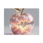 Surreal Glass Apple Canvas – Lightning & Pink Clouds Wall Art