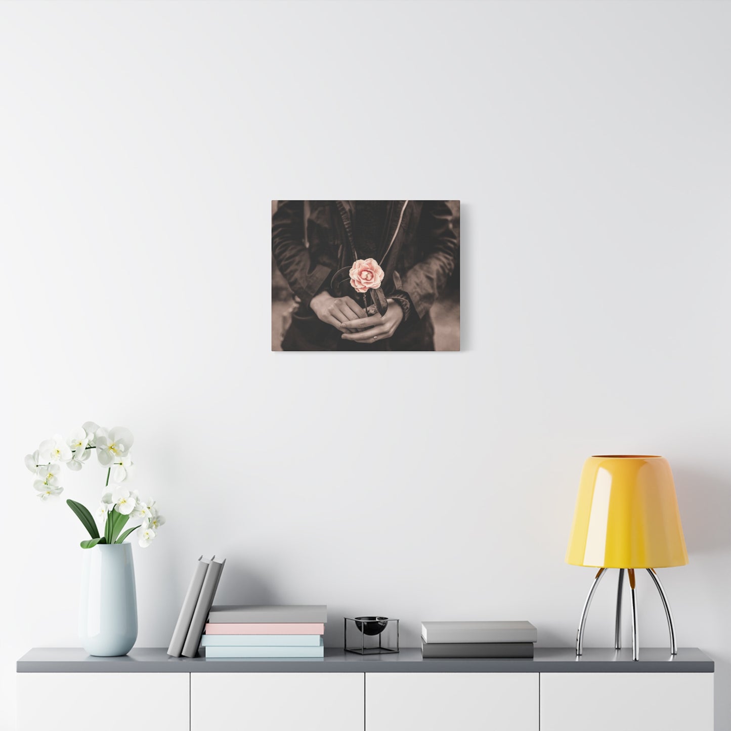 Floral Art Canvas Wall Decor, Modern Home Accent, Gift for Her, Office Decor, Inspirational Artwork