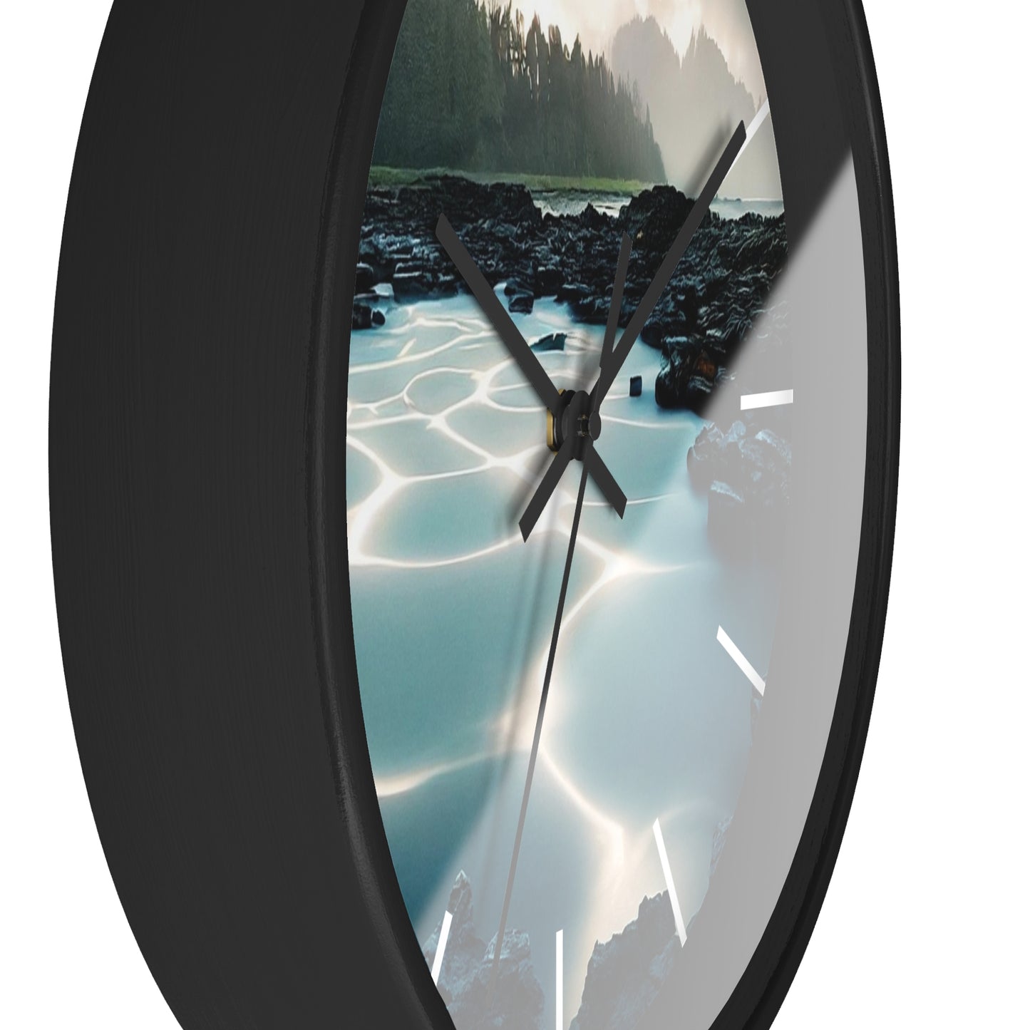 Serene Nature Wall Clock - Tranquil Home Decor for Nature Lovers, Modern Timepiece for Gifts, Office, Living Room, Quartz Clock