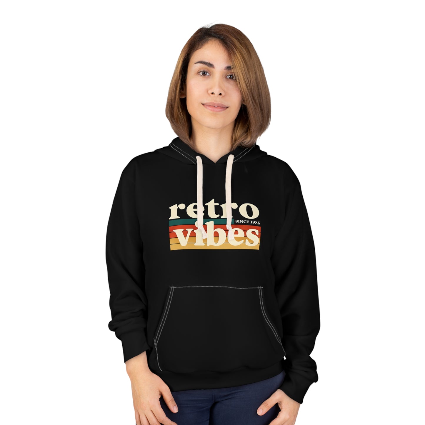 Retro Vibes Unisex Pullover Hoodie, Cozy Sweatshirt, Casual Style, Gift for Friends, Perfect for Fall & Winter