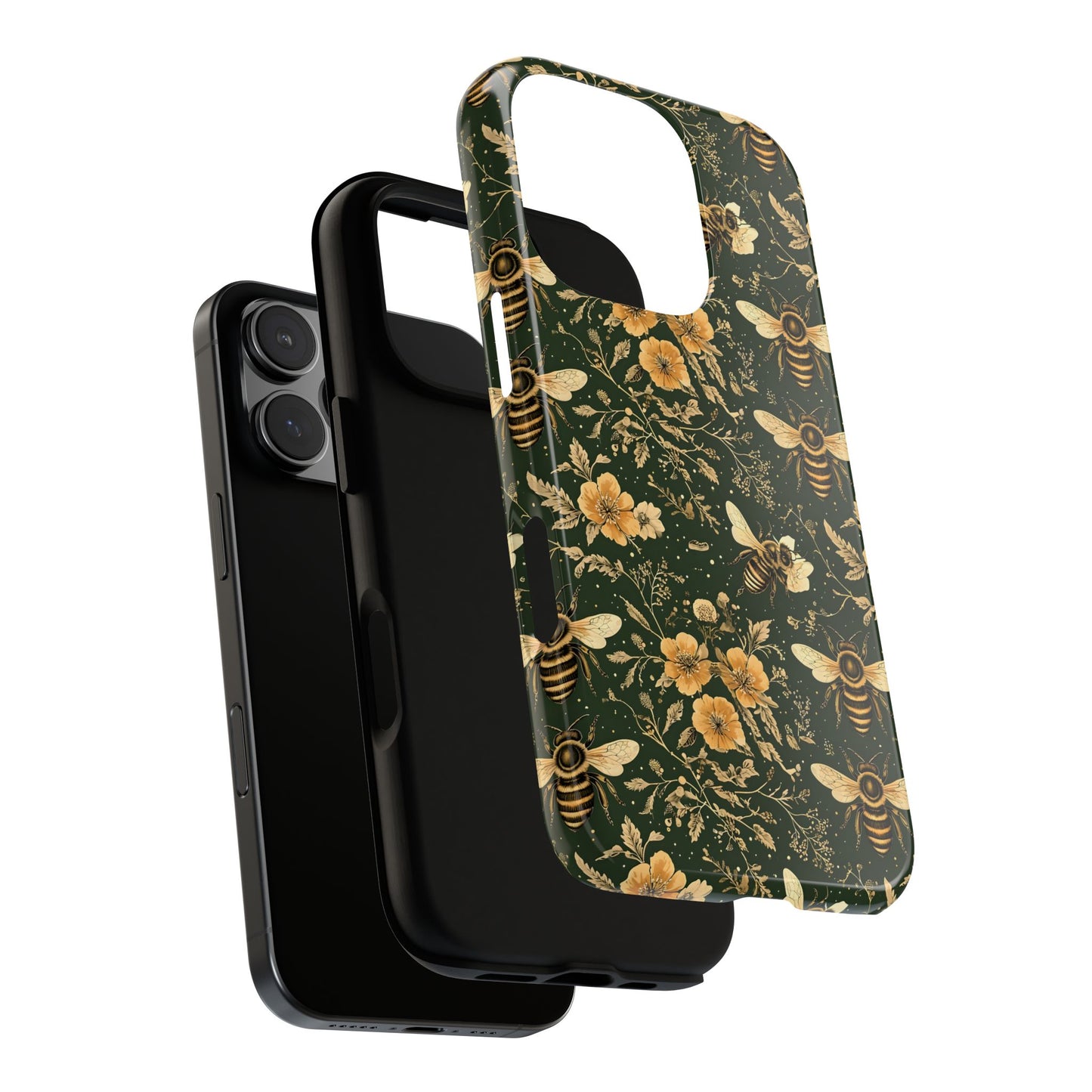 Nature-Inspired Phone Case, Tough Cases for Nature Lovers, Floral Bee Design, Eco-Friendly Gift, Summer Vibes, Trendy Phone Accessory,
