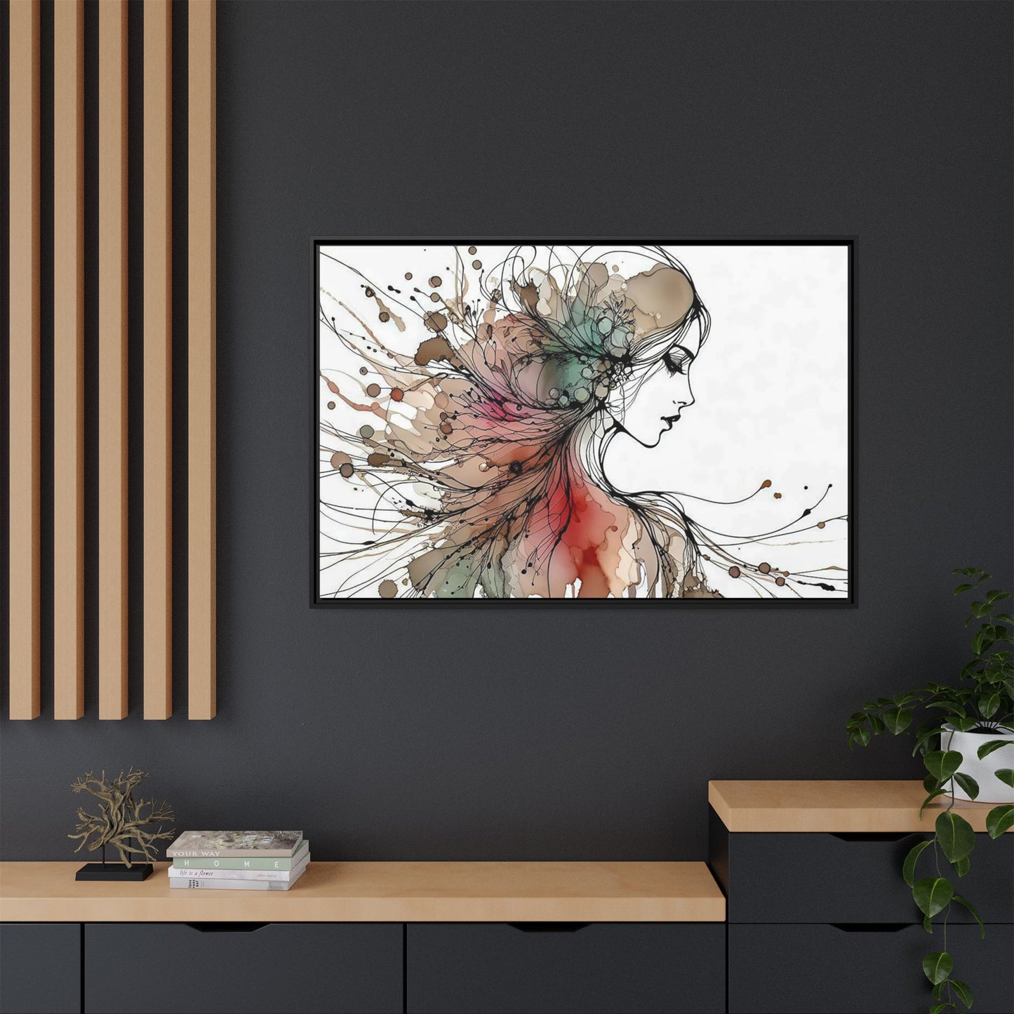 Matte Canvas, Framed (Multi-color) - Girl Whispers