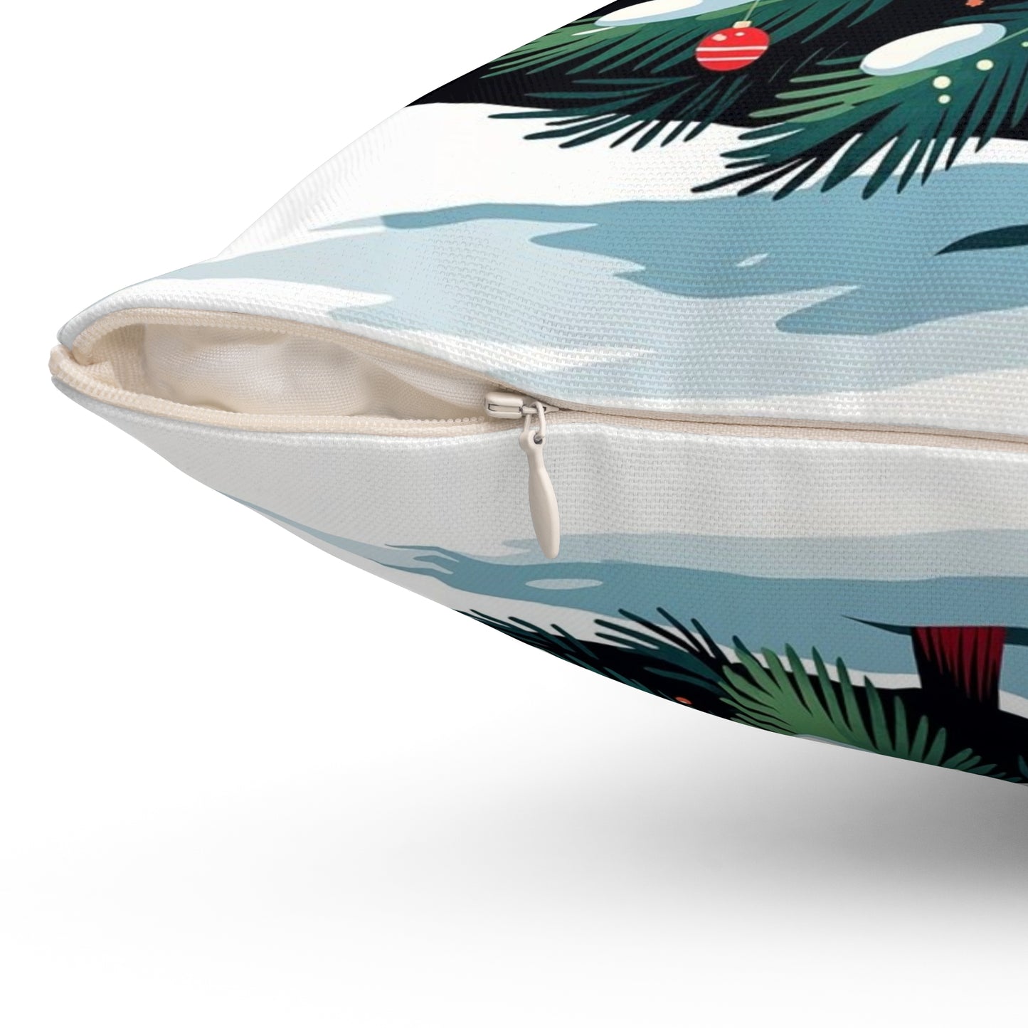 Christmas Tree Throw Pillow — Festive Star-Topped Holiday Decor