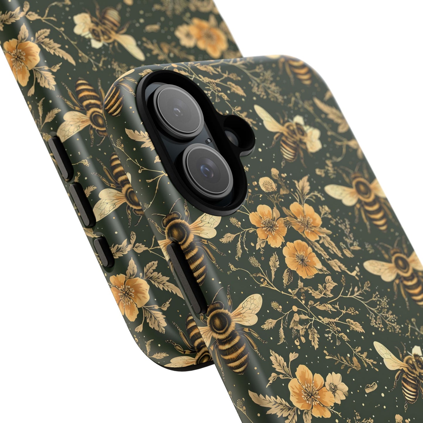 Nature-Inspired Phone Case, Tough Cases for Nature Lovers, Floral Bee Design, Eco-Friendly Gift, Summer Vibes, Trendy Phone Accessory,