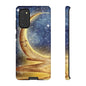 Moonlit Smile Phone Case — Starry Night Crescent Moon iPhone Cover